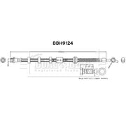 Borg & Beck Brake Hydraulic Hose Line Front Left BBH9124