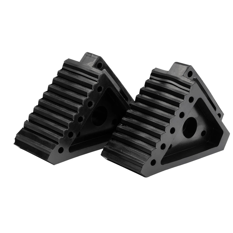 Draper Rubber Wheel Chocks (Pair) - Heavy-Duty Traction