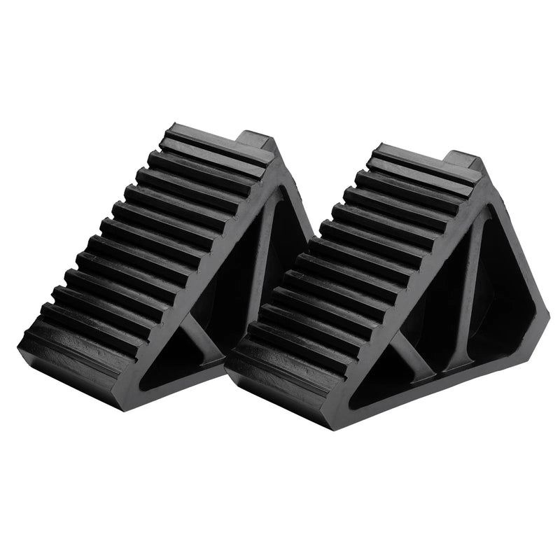 Draper Rubber Wheel Chocks (Pair) - Heavy-Duty Traction