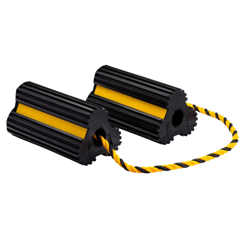 Draper Heavy Duty Rubber Wheel Chocks 3 Tonne (Pair)