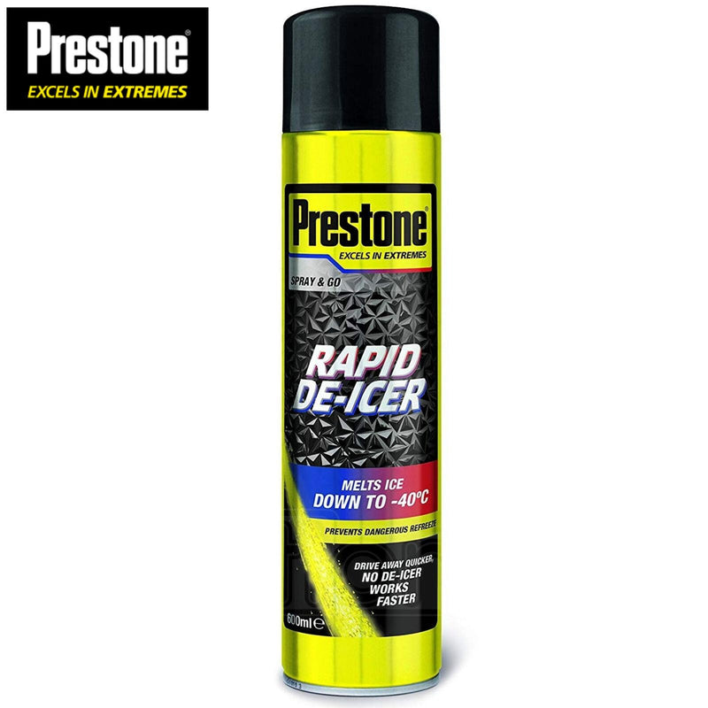 Prestone Car Rapid De-Icer 600ml - Fast Melting Windscreen Spray