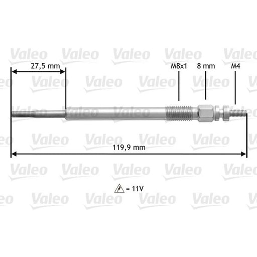 Valeo Diesel Engine Glow Plug 345123
