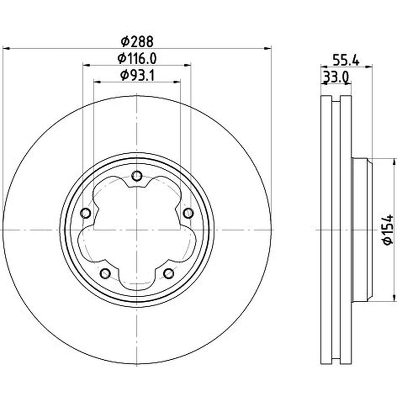DON 2 x Front Brake Discs PCD20411