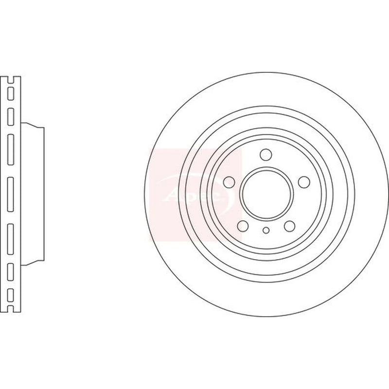 Apec 2 x Rear Brake Discs DSK3313