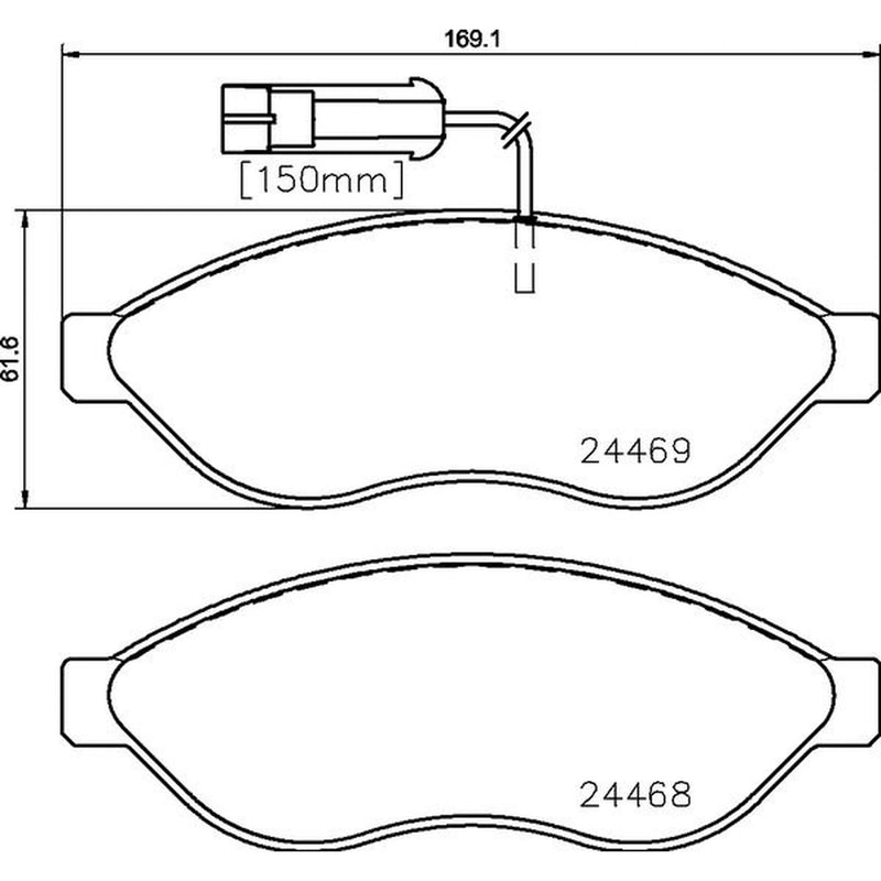 Brembo 4 x Front Brake Pad Set P23144G
