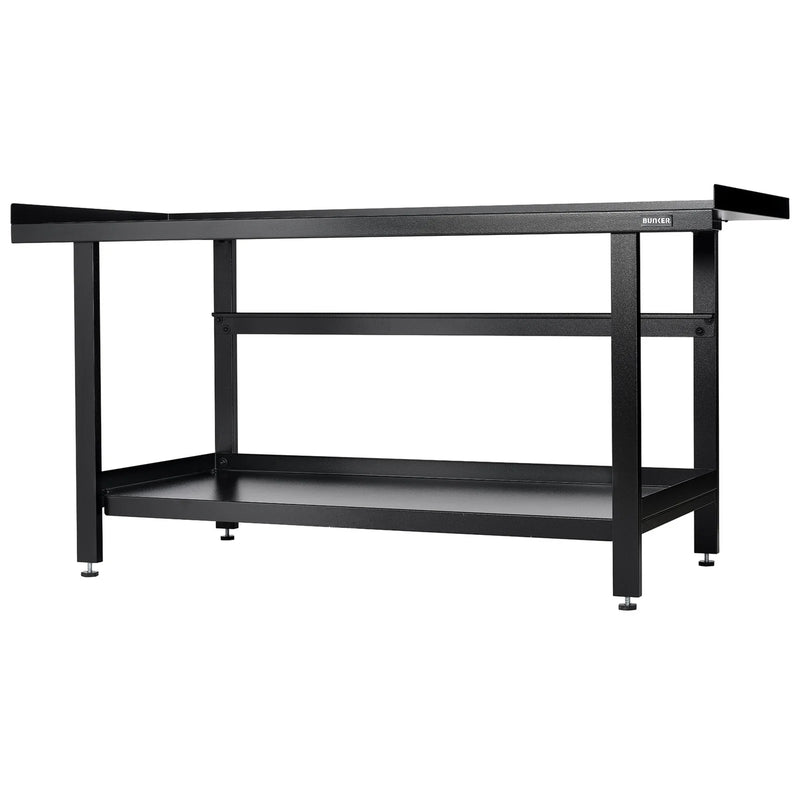 Bunker Workbench, Industrial Steel with Adjustable Feet