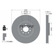 Textar 2 x Vented Front Brake Discs 92242403