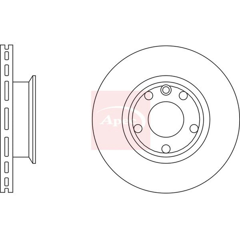 Apec 2 x Vented Front Brake Discs DSK560