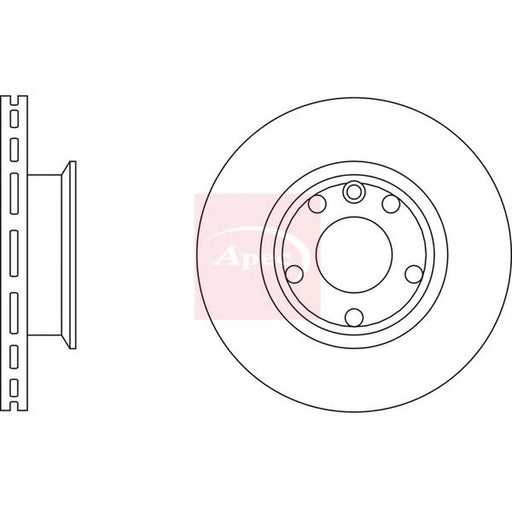 Apec 2 x Vented Front Brake Discs DSK560