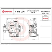 Brembo Brake Caliper Assembly Rear Left FBR026