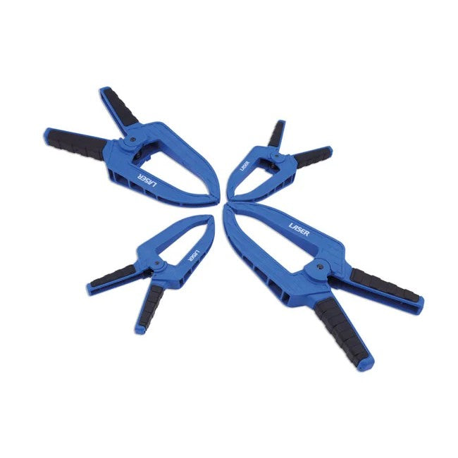 Laser Tools Composite Plastic Spring-Loaded Clamp Set 4pc - PL