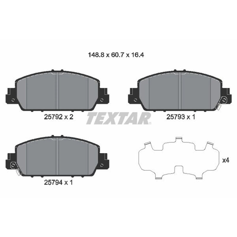 Textar Front Brake Pad Set 2579201