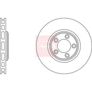 Apec 2 x Vented Front Brake Discs DSK976