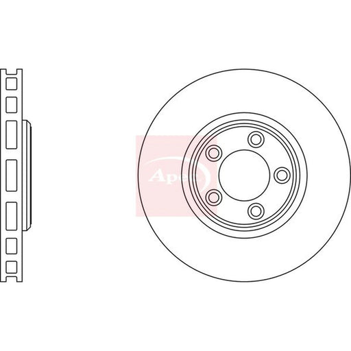 Apec 2 x Vented Front Brake Discs DSK976