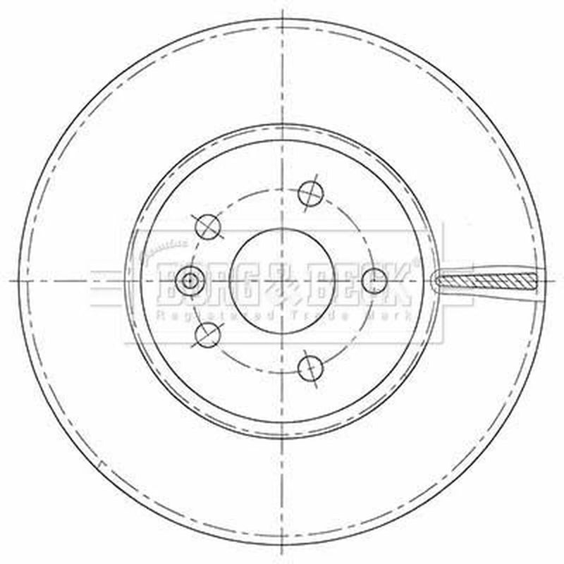 Borg & Beck 2 x Front Brake Discs BBD6130S
