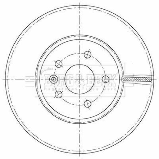 Borg & Beck 2 x Front Brake Discs BBD6130S
