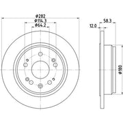DON 2 x Solid Rear Brake Discs PCD20972