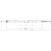Apec Handbrake Cable Left Rear CAB1588
