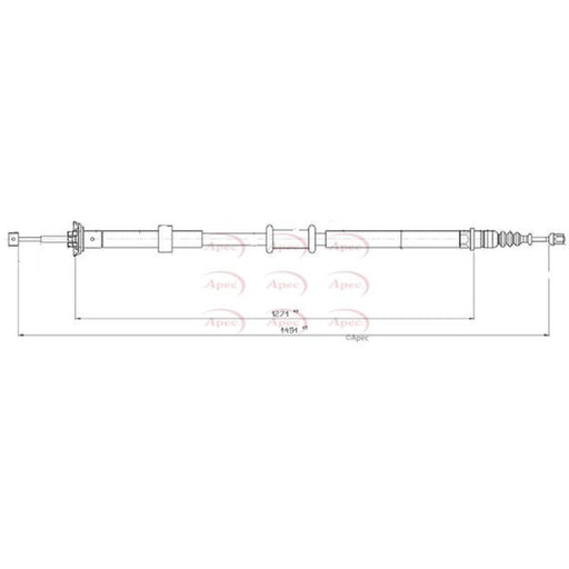 Apec Handbrake Cable Left Rear CAB1588