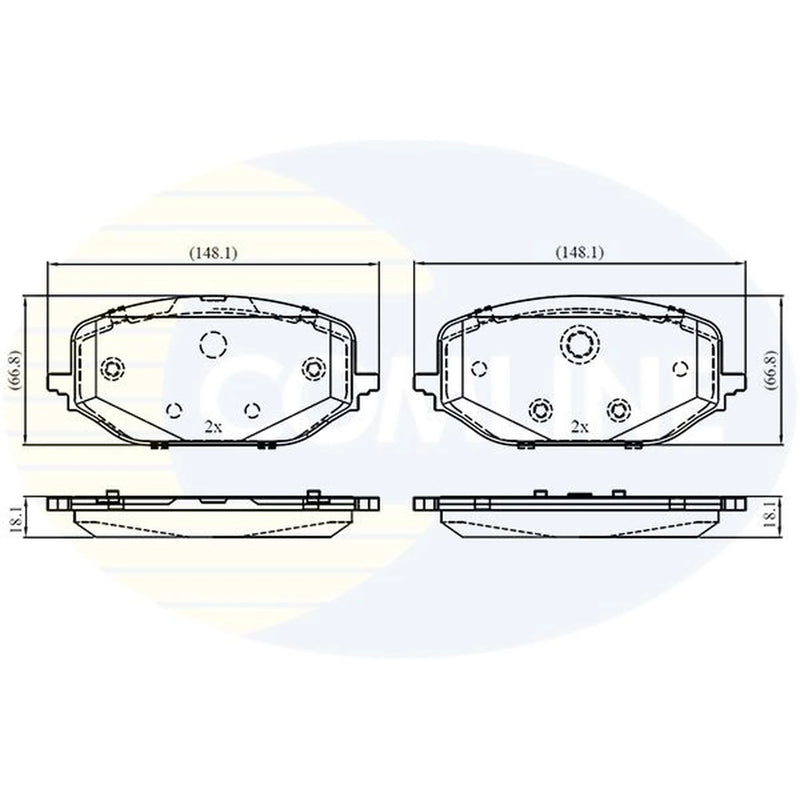 Comline 4 x Front Brake Pad Set CBP03417