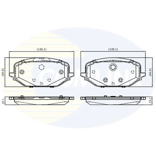 Comline 4 x Front Brake Pad Set CBP03417