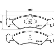 Mintex Front Brake Pad Set MDB1225
