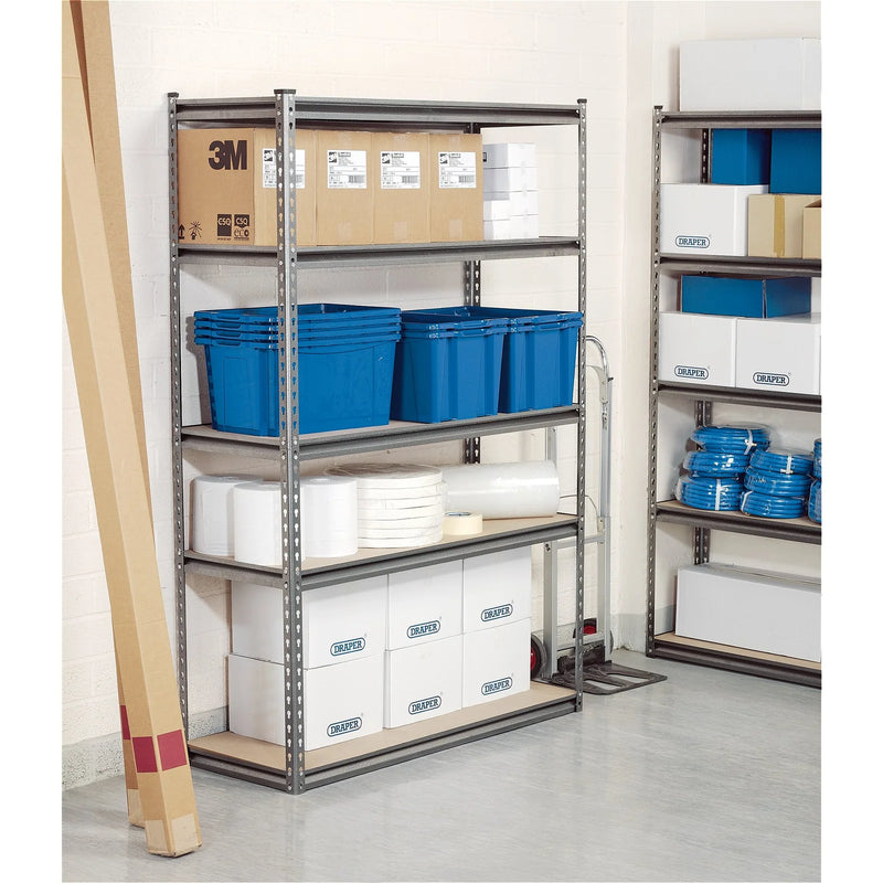 Draper Expert Heavy Duty Steel Shelving Unit 5 Shelves 1220x450x1830mm