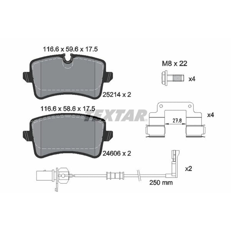 Textar Brake Pad Set 2521405