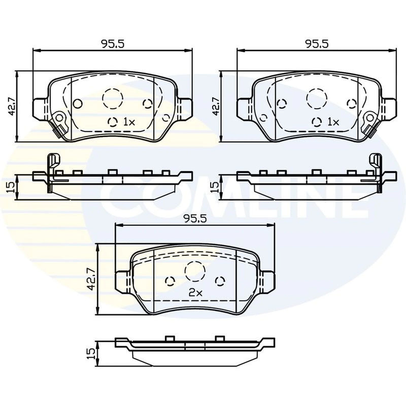 Comline 4 x Rear Brake Pad Set CBP32239