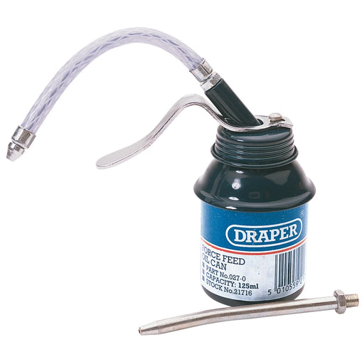 Draper Force Feed Oil Can 125ml with Flexible Spout
