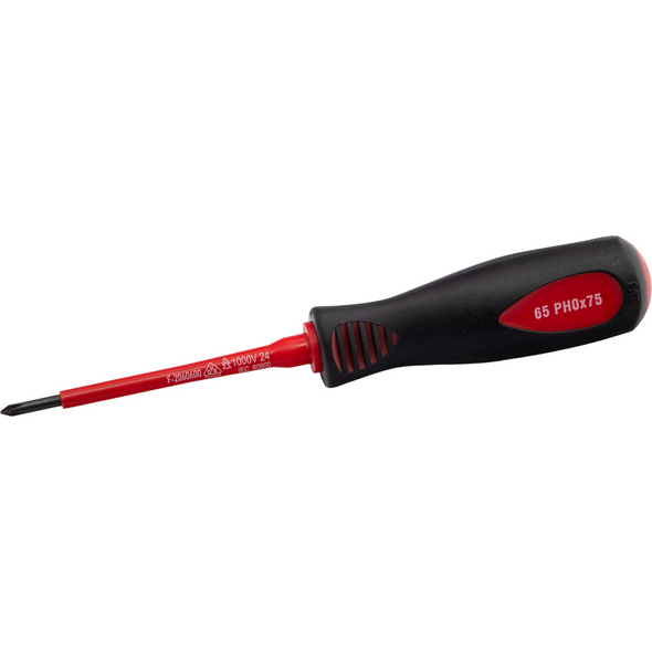Sealey Insulated Phillips Screwdriver PH0x75mm