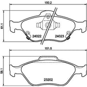 DON Front Brake Pad Set PCP1185