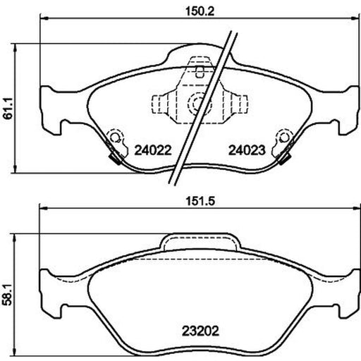 DON Front Brake Pad Set PCP1185