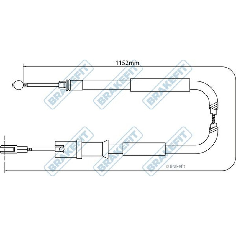 Apec Handbrake Cable Right Rear BBC3293