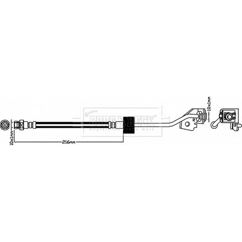 Borg & Beck Brake Hydraulic Hose Line Rear BBH8303