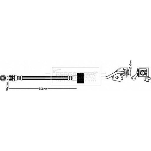 Borg & Beck Brake Hydraulic Hose Line Rear BBH8303