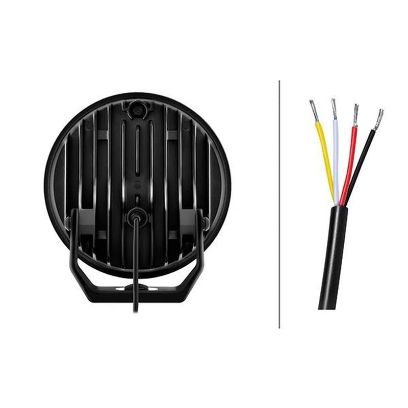 Hella Spotlight Vf Blade Aux. Black 7 Round W/A Po R 5 frontal sided 1FJ 357 1FJ 357 198-071