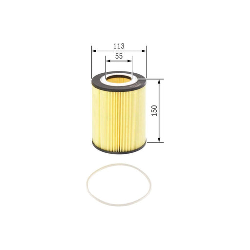 Bosch Cv Oil Filter P7046 (Hgv) Fits Daf Xf 95.430 - 12.6 4X2 - 02-06 F026407046 Bosch  - Town Parts