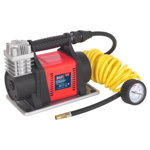 Sealey Tyre Inflator/Mini Air Compressor 12V Heavy-Duty MAC05 Sealey  - Town Parts