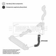 Borg & Beck Intercooler Turbo Charge Air Hose BTH1340