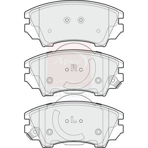 Apec Front Brake Pad Set PAD1684B