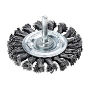 Lessmann Knotted Wheel Brush with Shank 75 x 12mm, 0.35 Steel Wire - 417.168