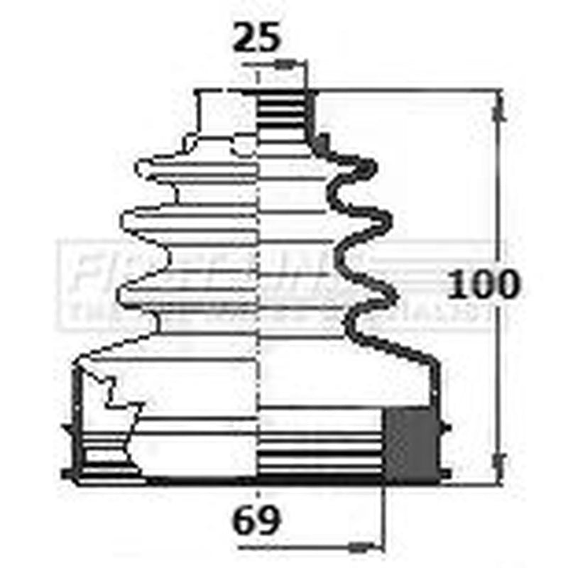 First Line Drive Shaft Bellow Kit Front Left FCB6129