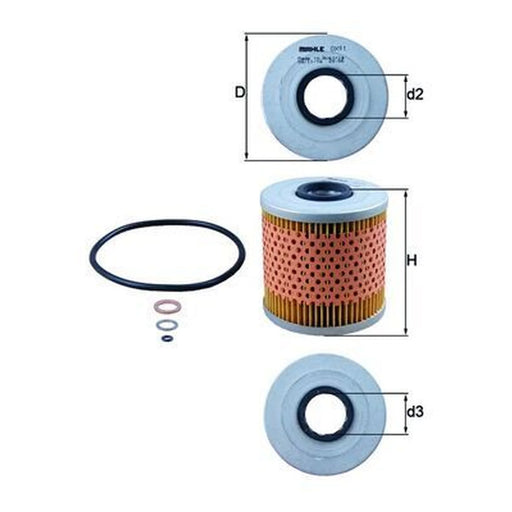 Mahle Engine Oil Filter OX 91D