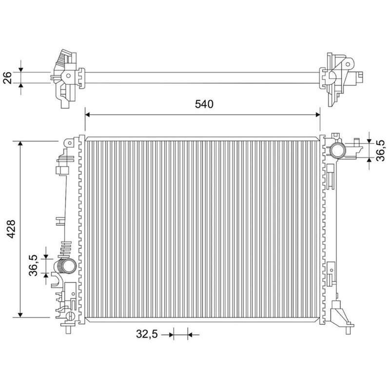 Valeo Engine Radiator 701183