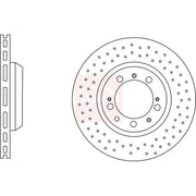 Apec 2 x Perforated/Vented Rear Brake Discs DSK3008