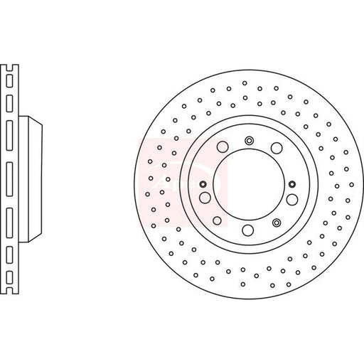 Apec 2 x Perforated/Vented Rear Brake Discs DSK3008