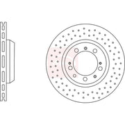 Apec 2 x Perforated/Vented Rear Brake Discs DSK3008