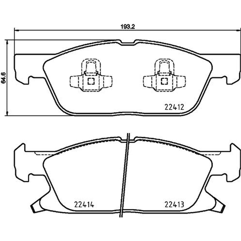 DON Front Brake Pad Set PCP1902