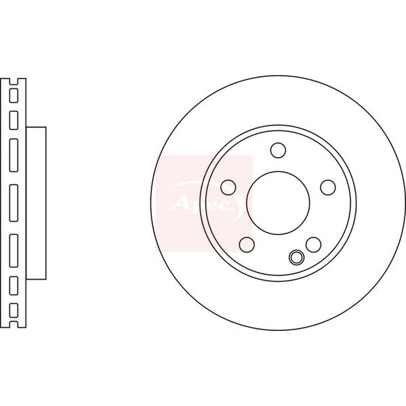 Apec 2 x Vented Front Brake Discs DSK3770